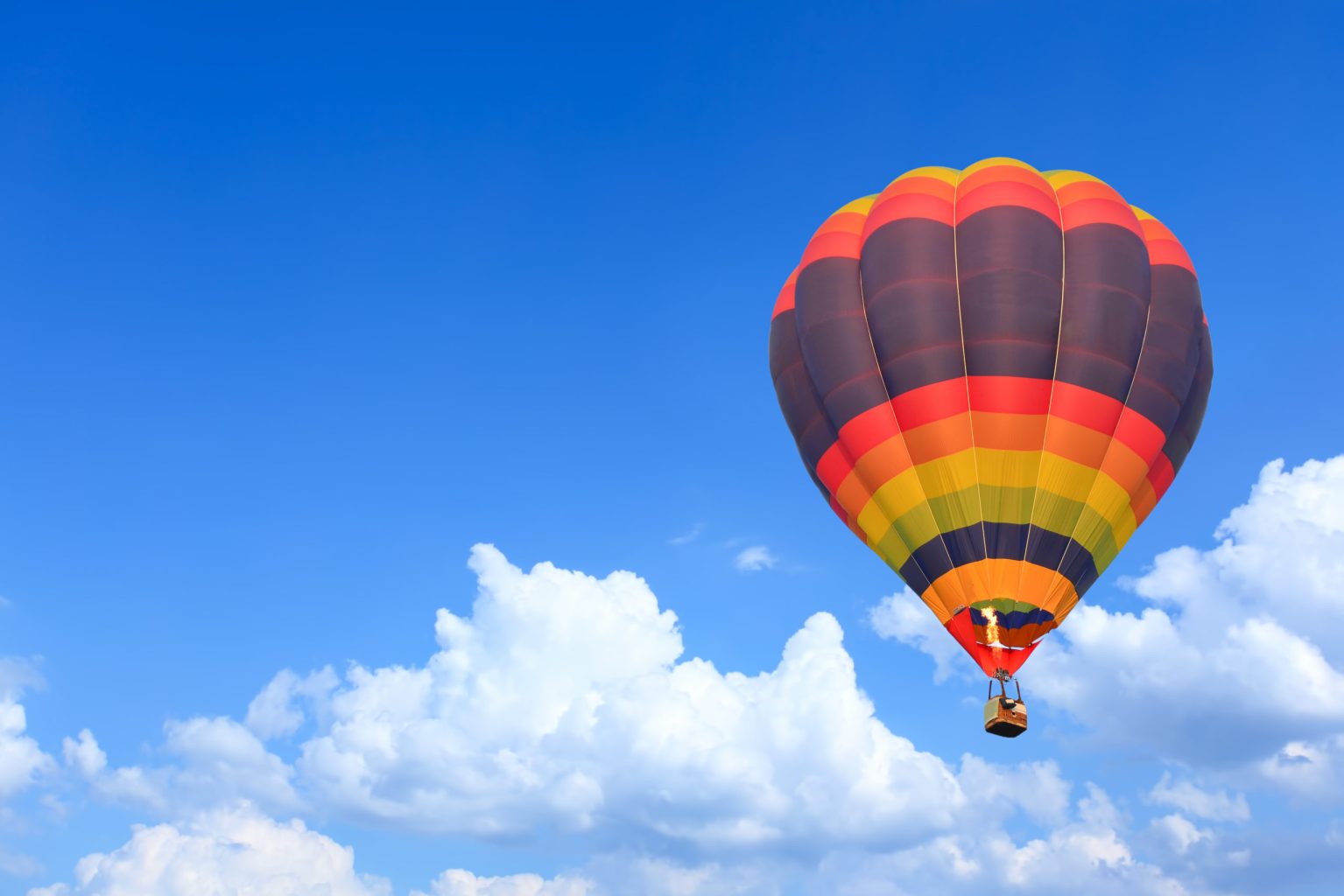 a large balloon in the air